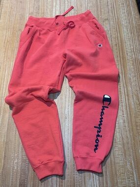 Champion Coral Sweat Joggers with Script Logo